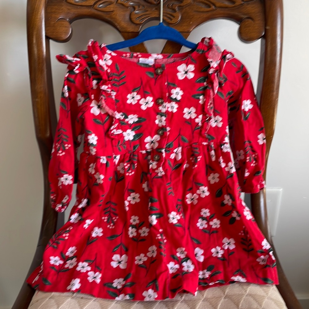Beautiful fall/winter tunic dress ruffle sleeve 4 button front